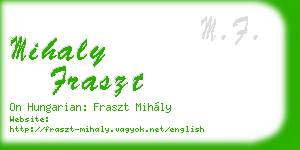 mihaly fraszt business card